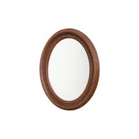 Vintage Italian Design Oval Wall Mirror / Spiegel, 1980S