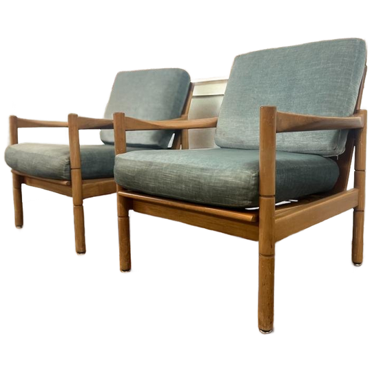 Set Van 2 Vintage Fauteuils / Clubzetels / Eenzitten 1