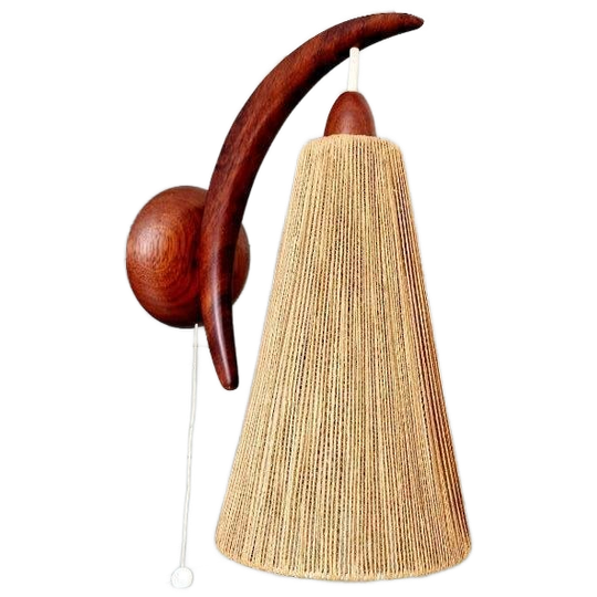 Wandlamp Van Teakhout En Sisaltouw, Temde, 1950-60 1