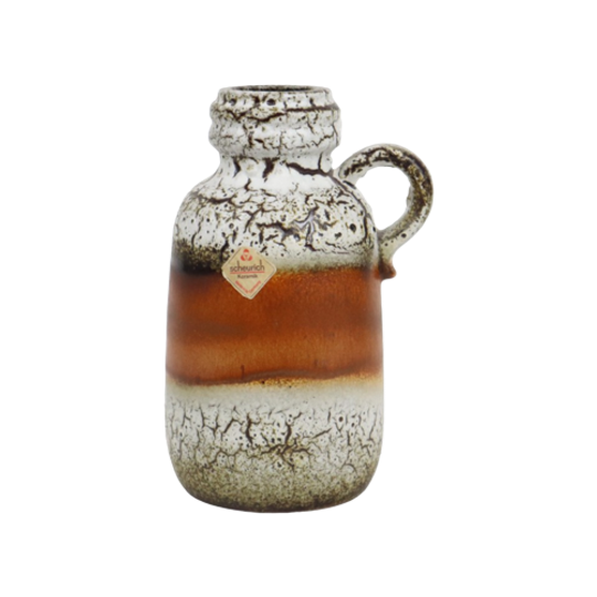 Kleine Vintage Fat Lava Vaas Scheurich West Germany Aardewerk 413-20 1