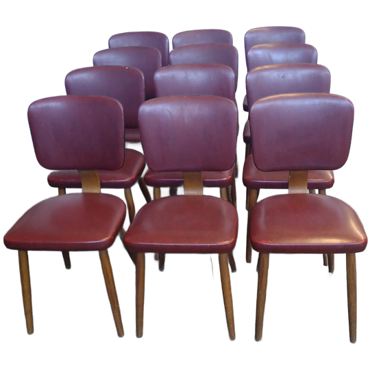 8x Scandinavische Vintage Eetkamerstoelen 1