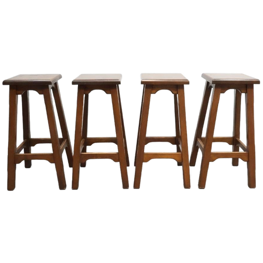 Set Van 4 Barkrukken | Eikenhout 1