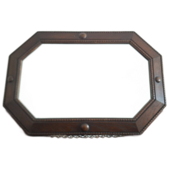 Antieke Houten Wandspiegel 1