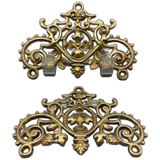 Set Antiek Koperen Ornamenten 2 Stuks 1