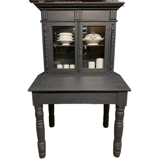 Antieke Kast, Klepkast, Secretaire, Boekenkast, Servieskast. 1