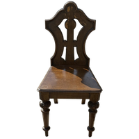 Fine William Iv Pierced And Carved Mahogany Shield Back Hall Chair