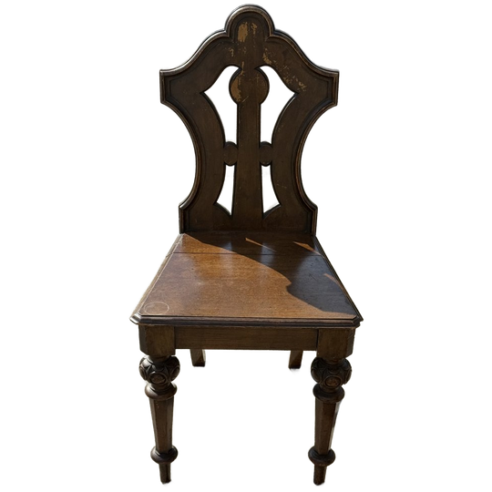 Fine William Iv Pierced And Carved Mahogany Shield Back Hall Chair 1