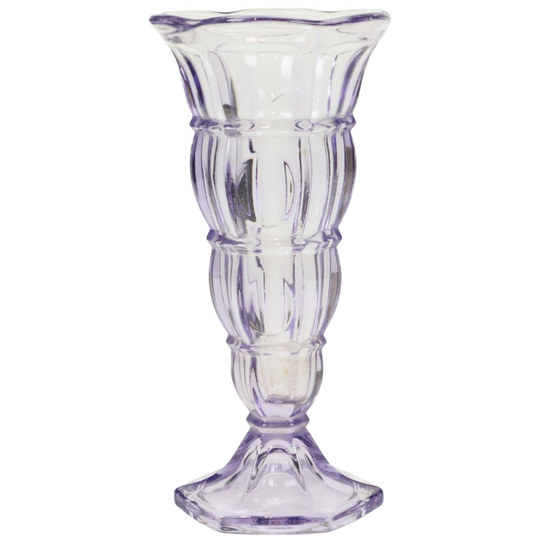 Paars Gekleurd Art Deco Vaasje Persglas Jaren 30 1