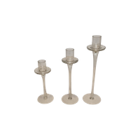 Glazen Kandelaar Set | Kerst