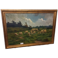Henri Matthijs (xix-xx) Schapen Met Herder