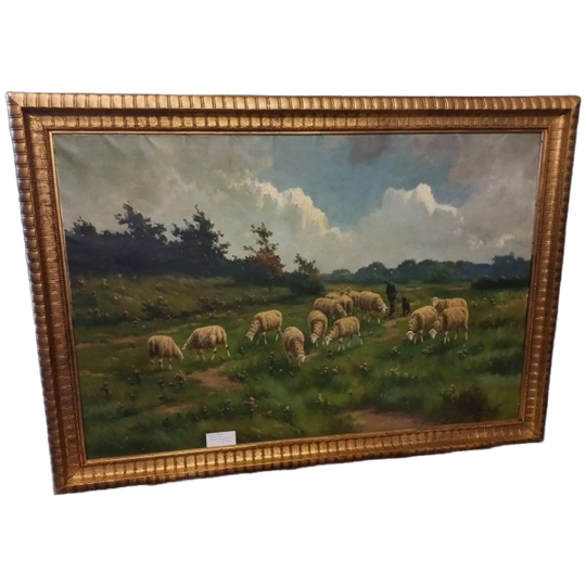 Henri Matthijs (xix-xx) Schapen Met Herder 1