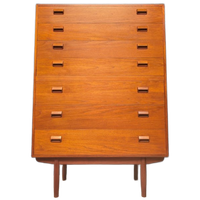 Vintage Tallboy Ladekast, Børge Mogensen Voor Søborg Møbelfabrik, Jaren 60