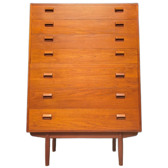 Vintage Tallboy Ladekast, Børge Mogensen Voor Søborg Møbelfabrik, Jaren 60 1
