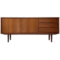 Vintage Houten Dressoir / Sideboard Met 2 Deurtjes En 3 Lades