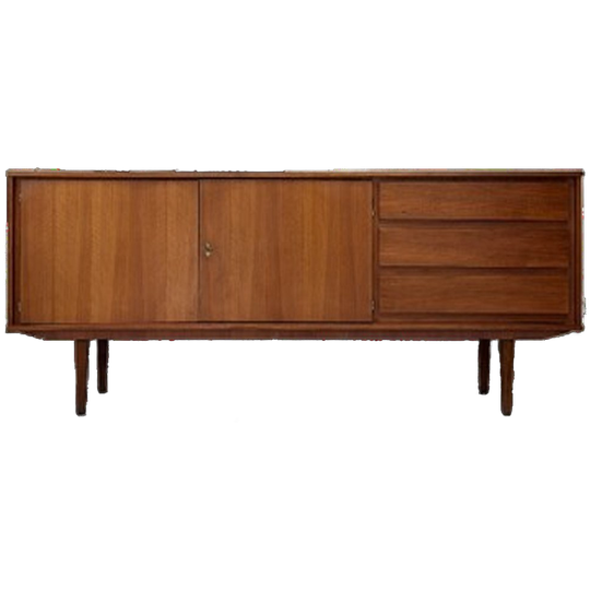 Vintage Houten Dressoir / Sideboard Met 2 Deurtjes En 3 Lades 1