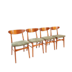 4 Vintage Deense Stoelen Nieuw Gestoffeerd thumbnail 1