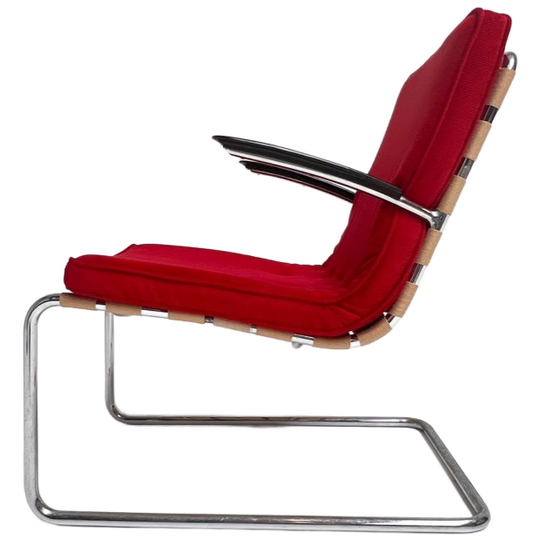Unieke Vintage Gispen 411 Fauteuil, 1930's 1