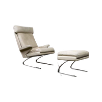 Leather "Swing" Lounge Chair With Ottoman For Cor, 1960'S