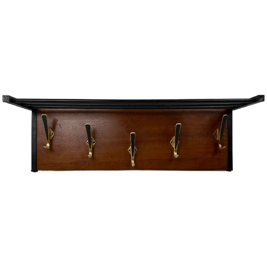 Vintage Mid Century Wandkapstok Met Hoedenrek 1