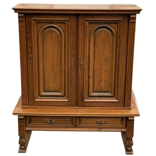 Hauten Kast Met 2 Duren , Vintage 1