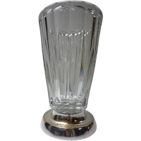 Art Deco Kristallen Glazen Wmf Vaas Met Verzilverde Voet