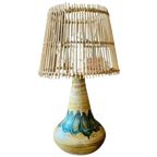Deens Design Keramiek Lamp Rotan Kap thumbnail 1