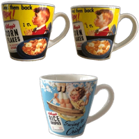 3 X Vintage Mok Of Beker Kellogg's Cornflakes