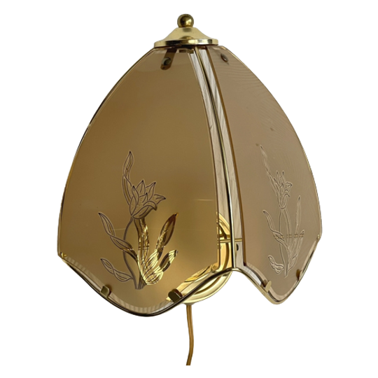 Hollywood Messing Wandlamp Vintage 1