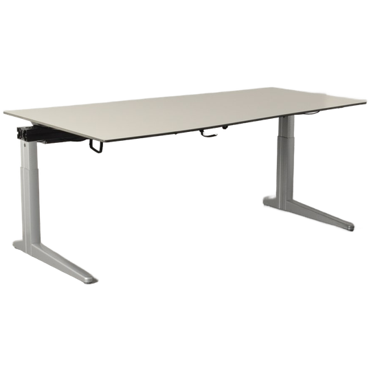Ahrend Essa Elektrisch Bureau, Zandmelee Blad, 180 X 80 / 100 Cm, Hoogte Instelbaar Onderstel, Re 1