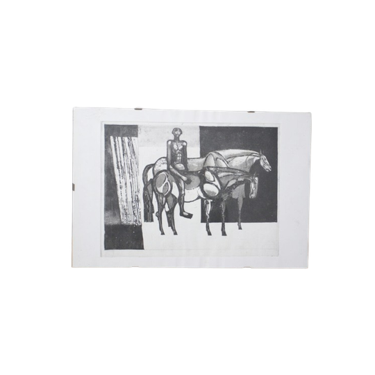 Aquatint Jan Van Helden Paarden 1