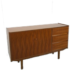 Teak Fineer Dressoir Met Ronde Knop En Lades thumbnail 1