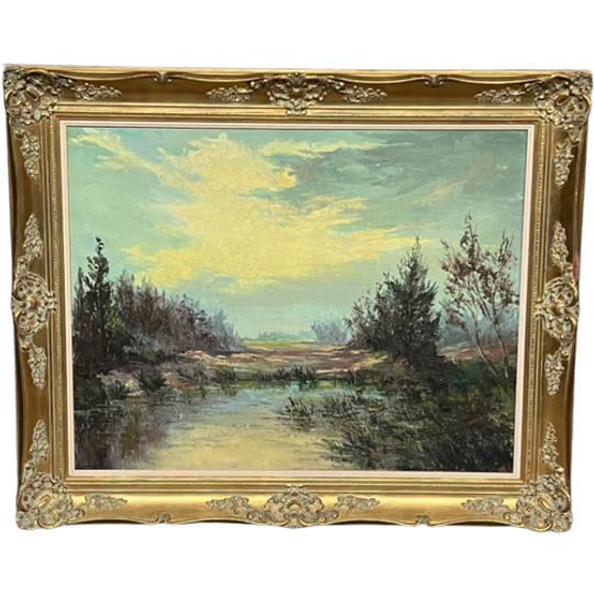 Marcel Lietaert (geboren In 1915) "view Of Heather Fields". 1