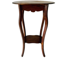 Elegante Hoge Vintage Art Nouveau Plantentafel Eiken 1920’s