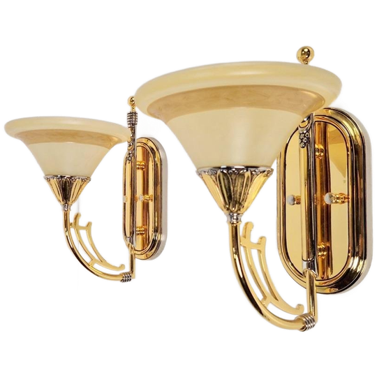 2 Art Nouveau Messing Bejorama Sl Lighting Wandlamp Regency 1
