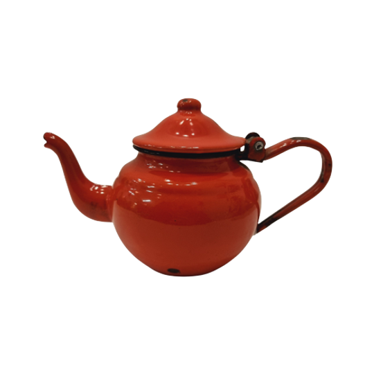 Theepotje Rood Emaille 1