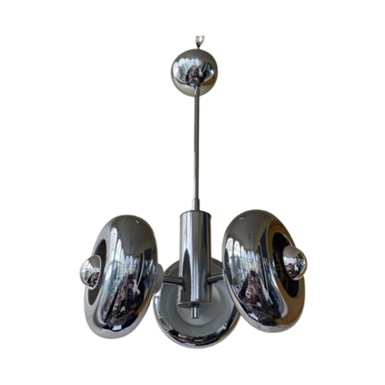 Lamp Jaren 70 Space Age Spoetnik Verchroomd Frans 1
