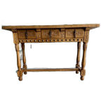 Vintage Houten Bijzettafel / Consoletafel / Sidetable thumbnail 1