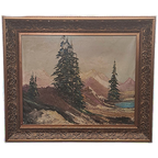 Vintage Berglandschap Schilderij Van Batoni, Midden20e Eeuw thumbnail 1