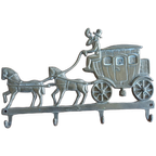 Messing Wandhaakjes Paarden Met Koets thumbnail 1
