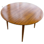 Vintage Coffee Table Rond Notenhout Opal Design thumbnail 1
