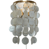 10Beschikbaar ! Capiz Schelpen Wandlampen Lamp Goud Frame Opaline Schelpen