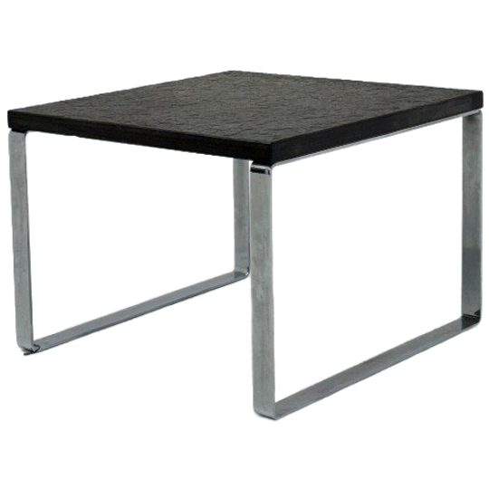 Vintage Salontafel Peter Draenert, Leisteen + Chrome, Grijs + Zilver- 2 Stuks 1