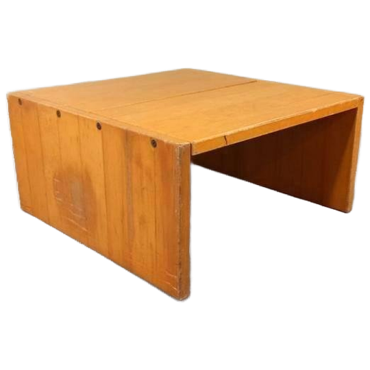 Vintage Houten Kubieke Salontafel Bijzettafel 1