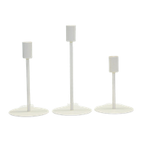Set Witte Metalen Kandelaars