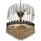 2 Stuks ! Vintage Art Nouveau Stijl Kristal Kroonluchters thumbnail 1