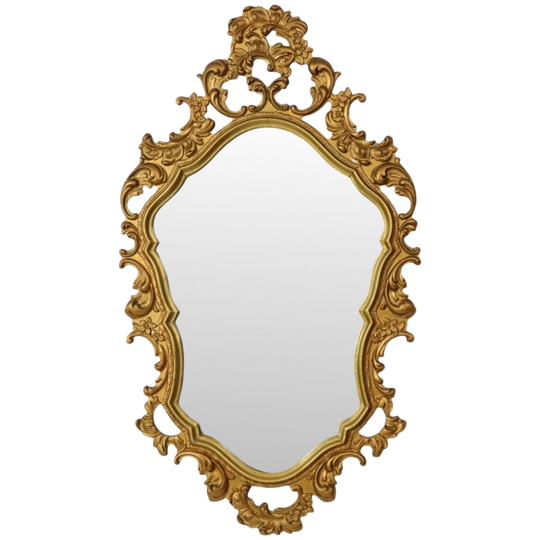 Vergulde Deknudt Rococo Stijl Spiegel Kuifspiegel Acanthus 81cm 1