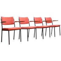 Vintage Gispen Stoelen Reaal 9121 Met Armleuningen