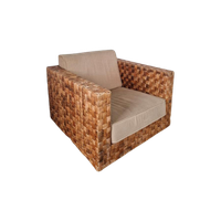 Ligne Roset Stijl Gewoven Design Fauteuil.