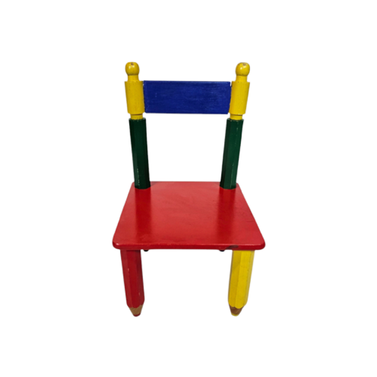 Potlood Stoeltje - Kinderstoeltje - Memphis Stijl - Hout 1