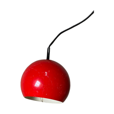 Space Age Hanglamp , Kleine Bol , Rood